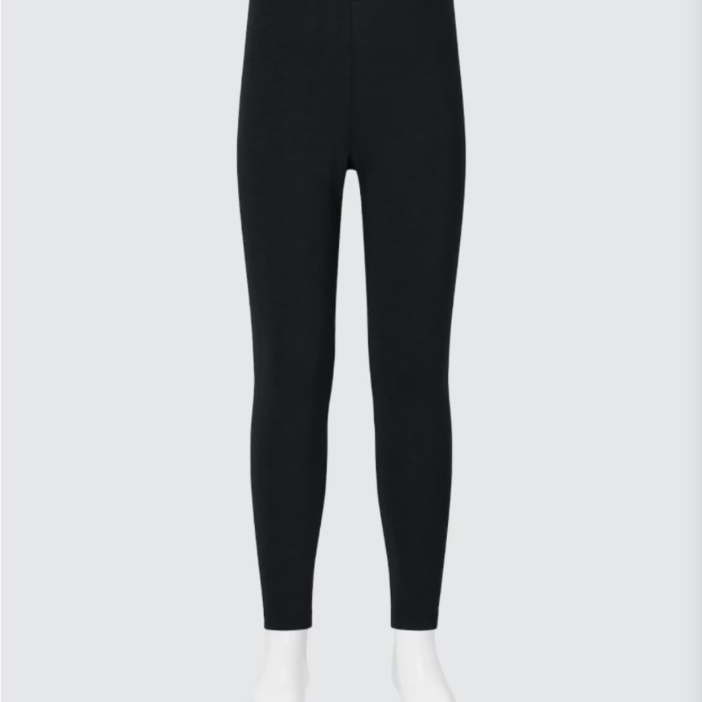 Uniqlo Kids Heat Tech Black High-Waisted Leggings size 5-6